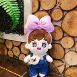 Подтяжки, комплект, джинсовая повязка на голову, комбинезон, сумка через плечо, 3 предмета