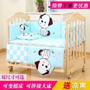 Giường trẻ em đa chức năng có lan can bảo vệ giường cho bé Bộ đồ giường bằng gỗ rắn bé gái giường công chúa chống ngã mới sinh - Giường trẻ em / giường em bé / Ghế ăn