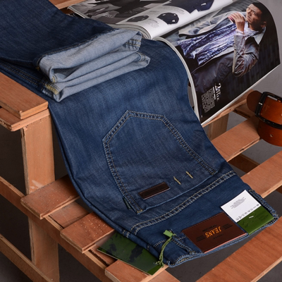 Của nam giới jeans nam thẳng mùa hè quần siêu mỏng giản dị hoang dã thanh niên xu hướng của nam giới quần trung niên quần người đàn ông Cao bồi