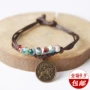 Vẻ đẹp sứ Jingdezhen Handmade Hoa tráng men 12 chòm sao Vòng tay đính cườm Handmade Handmade Bracelet vòng bạc cho bé