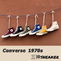 Converse Converse 1970s Samsung tiêu chuẩn màu đen cao màu vàng cao màu xanh hải quân quân đội màu xanh lá cây giày vải cao 162050c - Plimsolls giày nữ thể thao