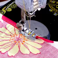 Бабочка летающий человек Шанхай Уэст -Лейк Семейный стопы старого в стиле швейной машины Скалтинг.