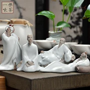 Li Bai say trà thú cưng gốm trang trí nhân vật cửa hàng lịch sử cát tím 汝 lò Khổng Tử nổi tiếng người nổi tiếng đặt khay trà - Trang trí nội thất
