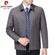 Áo khoác nam trung niên Pierre Cardin mùa xuân và mùa thu kinh doanh áo sơ mi bố trung niên với áo khoác len ve áo - Áo khoác