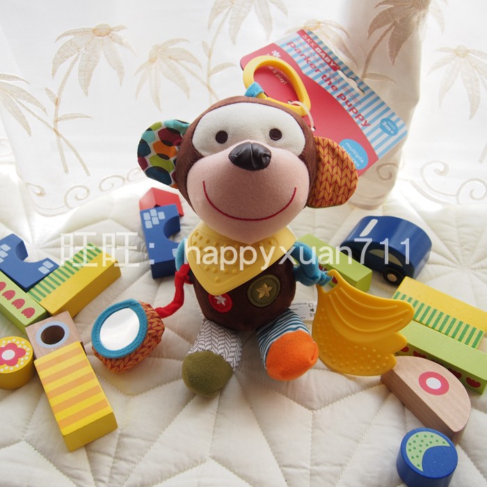 SKK Monkey Bedfree shipping recommend SKKBABY lovely animal bell Bao Baoche Bed hanging Gutta percha Toys