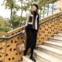 Áo khoác len nữ 2018 phiên bản Hàn Quốc mới của mùa đông phổ biến khâu tương phản màu lỏng mỏng áo ngắn ngắn áo khoác nữ chống nắng