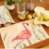 Bắc Âu và Mỹ phong cách flamingo placemats pad bảng khăn trải bàn cách nhiệt pad trang trí vải coaster bát mat bàn cà phê trang trí vải khăn phủ bàn Khăn trải bàn
