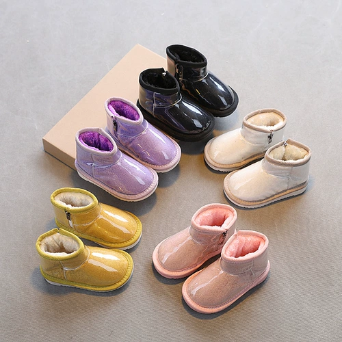 Детские утепленные зимние короткие сапоги, ботинки для мальчиков, коллекция 2021