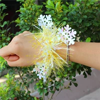 Золотой браслет, со снежинками