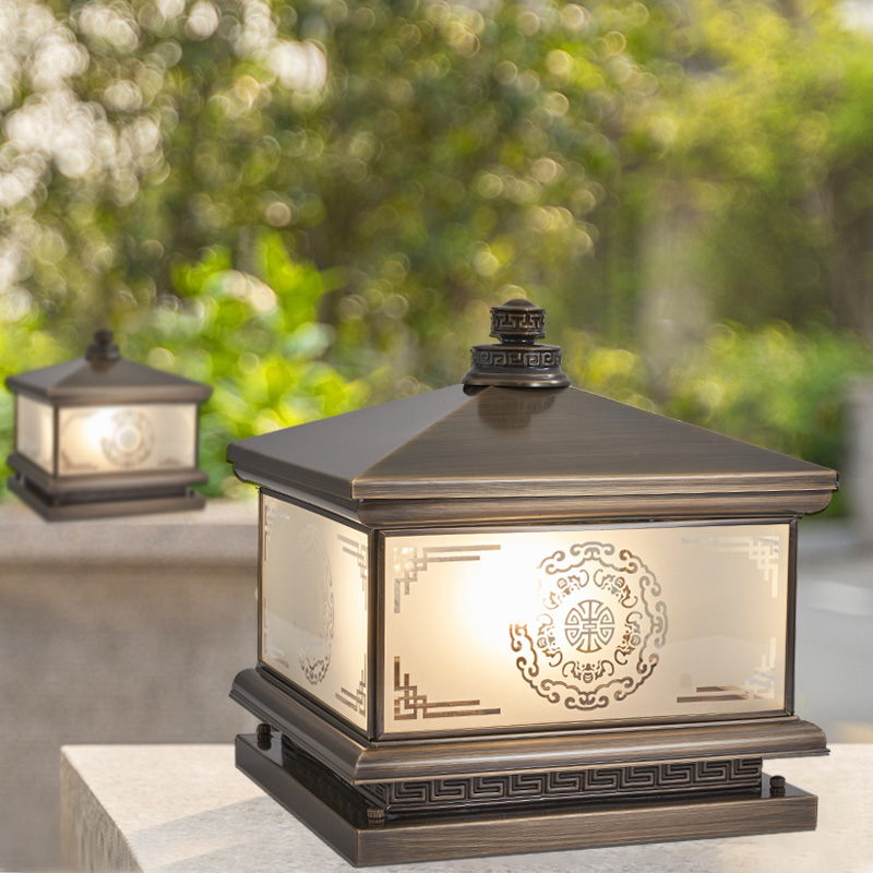 đèn năng lượng mặt trời trụ cổng Năng Lượng Mặt Trời Toàn Đồng Dày Cột Đèn Ngoài Trời Sân Vườn Cổng Bài Cổng Điện Mô Hình Biệt Thự Hàng Rào Đèn Cột đèn trụ cổng năng lượng mặt trời đèn năng lượng trụ cổng