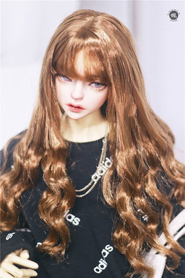 taobao agent Lazy baby BJD wig 346 points giant baby SD puppet girl sweet princess bangs milk silk long curl brown