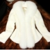Mùa đông gọn gàng 2018 nữ chồn lông lông ngắn lông cáo lông cổ áo giải phóng mặt bằng đặc biệt Faux Fur