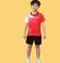 Quần áo cầu lông trẻ em mùa hè mới phù hợp với ngắn tay thoáng khí khô nhanh quần áo bóng bàn học sinh nhóm mua đào tạo thi đấu Quần áo ngoài trời cho trẻ em