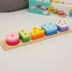 Trẻ em Giác Ngộ hình học giáo dục đầu cặp đồ chơi giáo dục nhận thức bộ bé 1-3 tuổi xây dựng cột khối bảng thông minh Đồ chơi bằng gỗ