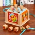 giáo dục mầm non bằng gỗ hình con khớp xốp mười lăm lỗ kéo tình báo hộp cặp trẻ em xây dựng các khối đồ chơi Đồ chơi bằng gỗ