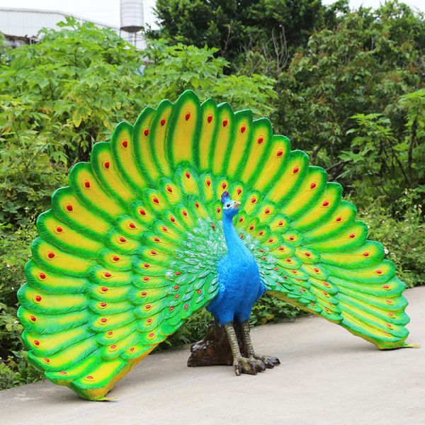 На открытом воздухе LED свет сад пейзаж декоративный газон газон Эскиз ландшафтный дизайн крупномасштабный павлин Экранная скульптура украшение
