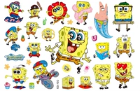 SpongeBob Cuộc Phiêu Lưu Phim Hoạt Hình Cơ Thể Sơn Không Thấm Nước Bền Con Tattoo Sticker Nuôi Dạy Con Cái Đảng Dress Up hình xăm dán theo yêu cầu