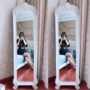 Gương phong cách châu Âu Gương toàn thân gương sàn phòng khách phòng ngủ di chuyển chạm khắc công chúa sang trọng lắp gương nữ - Gương gương đẹp