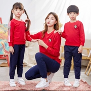 Quần áo mẫu giáo mùa xuân và mùa thu bông giáo viên áo len thể thao phù hợp với trẻ em mùa thu quần áo đồng phục tiểu học và trung học - Đồng phục trường học / tùy chỉnh thực hiện