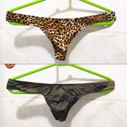 Móng tay nam Quần lót U Convex Sexy Đinh Quần vui nhộn Eo thấp Thong Đàn ông Leopard Ngụy trang Cám dỗ Thong Quần