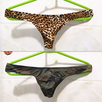 Móng tay nam Quần lót U Convex Sexy Đinh Quần vui nhộn Eo thấp Thong Đàn ông Leopard Ngụy trang Cám dỗ Thong Quần quần lót phụ nữ