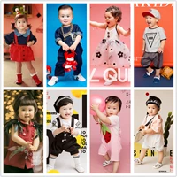 Quần áo trẻ em mới 2018 xu hướng thời trang chụp ảnh thời trang studio chụp ảnh Quần áo Hàn Quốc 1-2-3 tuổi Quần áo trẻ em - Khác quần áo bé trai