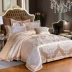 cao cấp bông cotton cao cấp châu Âu satin giường jacquard Bốn mùa xuân và mùa thu lanh giường chăn thảm giường ngủ Khăn trải giường