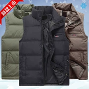 Mùa thu và mùa đông vest nam cotton dày vest ấm áp ở người già mặc vest vest dày