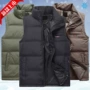 Mùa thu và mùa đông vest nam cotton dày vest ấm áp ở người già mặc vest vest dày áo khoác không tay