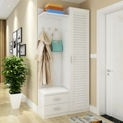 Đơn giản hiện đại lối vào sảnh khóa cửa tủ với một chiếc ghế đẩu full-length gương treo giày phần Huanxie - Buồng