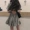 Váy xòe hở lưng Han Feng Xinji hở lưng hai mảnh đơn giản, xòe ngắn váy nữ 2019 mới - Sản phẩm HOT