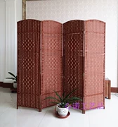 Màn hình rơm thân thiện với môi trường Phong cách Trung Quốc gỗ rắn di động thời trang phân vùng khách sạn phòng ngủ hiên nhà hàng đơn giản màn hình gấp - Màn hình / Cửa sổ