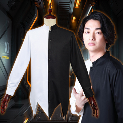 taobao agent Spot Torrechia shirt on earth, body clothes, the same shirt, black and white Tajia Cosplay Wizaki top