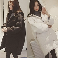 Cotton mùa đông áo khoác mới áo khoác Học sinh Hàn Quốc dày len khâu bông quần áo dài bánh mì thủy triều áo phao ba lỗ nữ