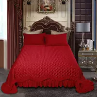 80 chiếc giường cotton dài chủ yếu trải giường một mảnh chăn bông chống trượt đơn giản sản phẩm giường cưới lớn màu đỏ bông lớn - Trải giường ga giường everon