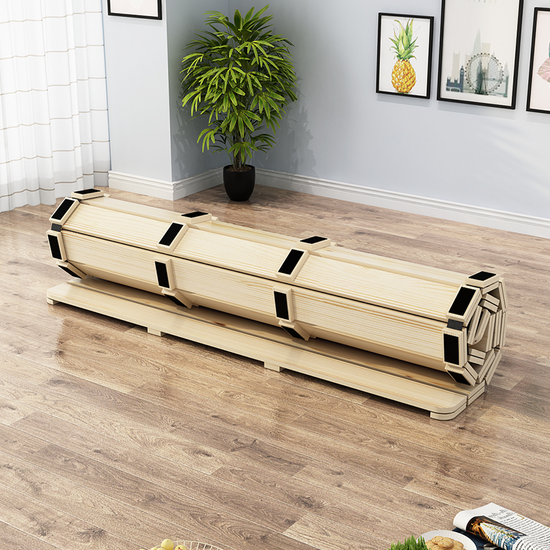 2M Long * 2M Wide / Big Foot / In Stockpine Hard board mattress 1.51.8 rice Waist protection fold Row skeleton Planking Single person Tatami moisture-proof Solid wood bed board
