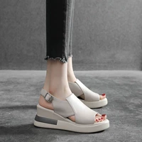 Сандалии, летняя модная универсальная обувь на платформе для отдыха на высоком каблуке, 2023 года