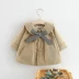 Áo khoác bé gái mùa xuân và mùa thu Phiên bản Hàn Quốc của trẻ em cardigan bé gái bé gái kiểu tây mùa xuân áo khoác mỏng 0-3 tuổi 1 - Áo khoác Áo khoác
