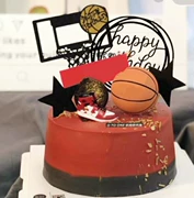 Giày bóng rổ rung mô hình trang trí bánh trang trí màu đen đỏ mô hình bóng rổ chơi bóng rổ nam thần trang trí bánh - Trang trí nội thất