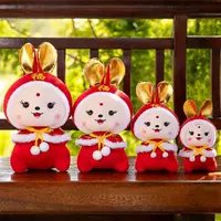 Chinese New Year Rabbit Ornaments Tang Suit Cute Bunny Home