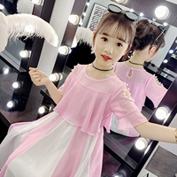 Тонкая юбка, детское летнее платье, модная летняя летняя одежда, в западном стиле, 2021 года, в корейском стиле