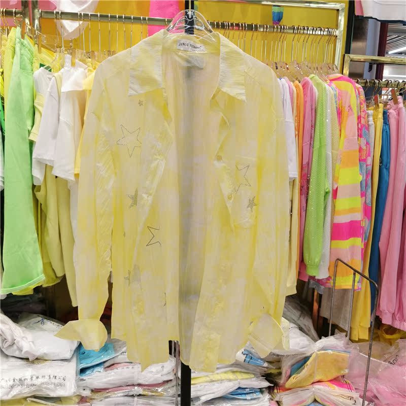 YellowRoyal clothes European goods quality goods Thin organza  Sunscreen clothing 2021 summer new pattern easy Versatile shirt jacket tide