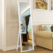 Gương gỗ rắn châu Âu gương lớn đầy đủ chiều dài gương sàn gương treo tường gương quần áo cửa hàng lắp gương gương di động đơn giản - Gương