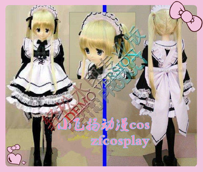 taobao agent SD student black and white maid costume COS clothing cute lolita Meng -style dressed restaurant maid anime cosplay clothes