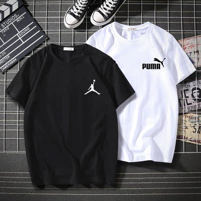 夏装日系潮牌宽松飞人短袖T恤情侣运动服男女款半袖上衣