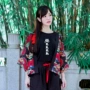 [Factory Quirky] and fan retro think jacket are short ladies Xia Jiqiu wind type Nhật kimono coat cardigan áo khoác nữ cao cấp