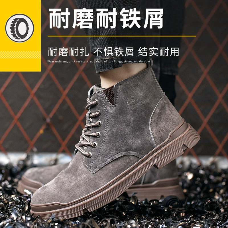 Giày bảo hộ lao động nhẹ cao hàng đầu dành cho thợ hàn điện nam công trường làm việc chống bỏng đặc biệt chống va đập khử mùi thoáng khí mùa hè giầy bảo hộ giá rẻ giày bảo hộ giá rẻ 