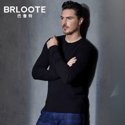 Áo len nam Brloote Barut tay áo mỏng cổ tròn áo len nam giản dị 2018 quần áo mùa thu