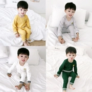 Mùa thu 2018 mới phù hợp với bé phiên bản Hàn Quốc của bé trai hai bộ đồ ngủ trẻ em phục vụ tại nhà cho bé