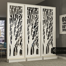 напольная ширма 欧式屏风隔断雕花玄关柜镂空屏风隔断 简约现代移动可折叠可移动 OTHER